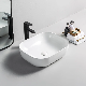  European Standard Sanitary Ware Customized Ceramic Art Hand Wash Basin Square Ceramic Bathroom Sink