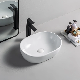  Various China Modern Oval Shape Countertop Art Wash Hand Basin Ceramic Bathroom Sink