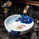 Jingdezhen Art Counter Top Ceramic Bathroom Sink White Porcelain Artistic Deco Bathroom Basin manufacturer