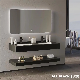  Grey White Marble Counter Wall Bathroom Cabinet Sintered Stone Basin