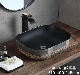  China Wholesale Sanitary Ware Rectangular Luxury Bathroom Sink White Color Art Wash Basin