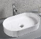 Bathroom Luxury Hotel Vanity Basin Porcelain Marble Look Ceramic Art Wash Basin Countertop Vessel Sink