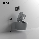 Luxury Modern Bathroom Wall Mounted Toilet Frameless Light Gray Ceramic Toilet