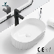 Ceramic Sanitary Wares Above Counter White Art Flute Basin for Bathroom manufacturer