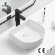  China Wholesale Modern Lavatory Sanitaryware White Round Countertop Ceramic Flute Cleanroom Hand Wash Basin Bathroom Sink