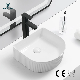 China Wholesale Modern Lavatory Sanitaryware White Round Countertop Ceramic Flute Cleanroom Hand Wash Basin Bathroom Sink