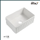  Marble Commercial Deep Wholesale Price Fireclay Sink with Bottom Grid and Drainer