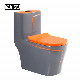  Bathroom Floor Mounted S Strap Wc Royal Style Custom Decorative Grey and Gold 1 PC Toilet