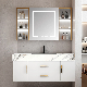 White Rock Slate Countertop Large Storage Drawer Vanity Single Sink Smart Mirror Bathroom Cabinets manufacturer