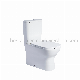  CE&Watermark Ceramic Square Two Piece Bathroom Toilet P-Trap for Adult Sanitary Ware