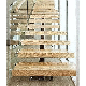 Luxury Modern Mono Stringer Steel Wood Straight Staircase Design manufacturer