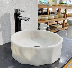  Customized Bathroom Furniture Different Stone White Marble Basin Sink