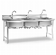 Guanbai industrial stainless steel bathroom sink with single triple double bowl