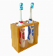  Bathroom Sets Natural Bamboo Toothbrush Holder Toothpaste Rack Bathroom Storage Organizer Rack