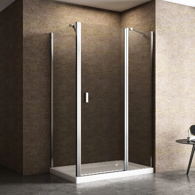Hotaqi Customized Bathroom Glass Shower Cabin for Hotel Home Pivot Shower Rooms