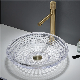 Modern Diamond Shaped Crystal Glass Bowl Vessel Bathroom Sink Washing Basin with Coloured Transparent Finish: Superior Quality, Perfect for Hotels and Homes