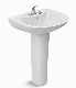  Modern Square Pedestal Washing Hand Basin for Bathroom