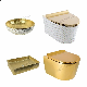 Gold Toilet Electroplated Wall Hung Toilet Bathroom Ceramic Hand Washing Basin Counter Top Basin