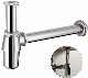 Brushed Smooth Chrome Bathroom Lavatory Adjustable Basin Sink Waste Drain Bottle Trap