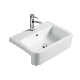 French Style Ceramic Semi Counter Basin Wash Square Sink