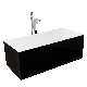 Sanitary Ware Black Finish Free Standing Bathtub Slim Edge Bath Hot Tub manufacturer