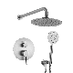 Two Function Top Shower Head 3-Way Wall Mixer Set and Diverter Water Spout in Wall Mounted Shower Set