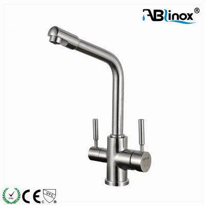 Reverse Osmosis RO Drinking Water Filter Tap Faucet 1/4" Brushed Mixer