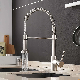 Watermark Deck Mounted Single Handle Mixer Pull out Black Kitchen Faucet