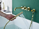 Double Holes Dual Handle Bathtub Mixer Chrome Gold Bath Bathtub Bathroom Brass Faucet Tap Shower Mixer