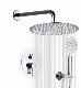 Concealed Shower Faucets Set Brass Rainfall Bathroom Thermostatic Shower Mixer