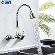 6269 Chrome Plated Back-to-Wall Single Handle Hot and Cold Water Kitchen Faucet