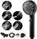 Hand Shower Head with Hose and on off Switch Low-Reach Wand Holder Black