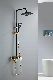  70018 Hot Selling High Quality Black Gold Bathroom Shower Set