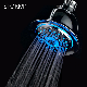 No Battery Top Overhead LED Shower Head with 3 Color Temperature Controlled