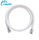 Smooth White Premium RV PVC Handheld Shower Head Hose Flex Hoses Extension with Brass Insert and Nut