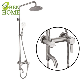  304 Stainless Steel Brushed Round Shape Handle Shower Hot and Cold Water Rain Shower Set