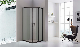 Black Sliding Simple Bathroom Shower Enclosure Tempered Transperant Glass (TL-834)