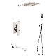  3-Function Concealed Mixer Rainfall Overhead Handheld Shower Rough-in Valve Body and Trim Bathroom Rainfall Shower Kit