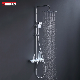  Sanipro Luxury European Chrome Plated 3 Function Shower Column with Faucet Mixer Bathroom Rain Bath Shower Set