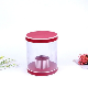 Black Pink Luxury Round Plastic PVC Clear Cylinder Hat Box Cholyn Roses Packaging Soap Flower Gift Box