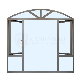  Hurricane Impact Design Double Glazed Aluminum Alloy Frame Soundproof Inside Open Aluminium Casement Window