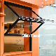  Factory Direct Supply Commercial Bi-Fold Kitchen Bar Pass Through Fold up Windows Balcony Accordion Glass Aluminum Vertical Folding Window for Cafe Shop