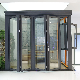 Sixinalu Aluminum Profile Double Glazed Tempered Glass Sun Room Entrance Folding Door manufacturer