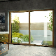  Z215 Anti-Deformation Process Golden Sandalwood Smart Opening of Lifting Sliding Door with Narrow Side Aluminum Wood Composite Window