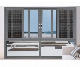  G&C Fuson Aluminium Alloy Sliding Window with 304# Stainless Steel Fly Net