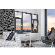 70 Series Grey Color Aluminium Casement Window with Fixed Panel