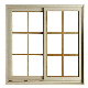 Graphic Design High Quality Thermal Insulation Tempered Glass Horizontal Design PVC Sliding Window