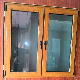 Wood Color Finished UPVC Plastic Casement Door Window Price