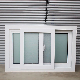 Wholesale Price House Plastic PVC Bathroom Sliding Frosted Glass Window with Mosquito Net