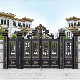  Custom Wrought Iron Residential Main Entrance Gates/Iron Main Gate Door Designs/Aluminum Metal Sliding Gates Factory